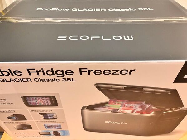 Ecoflow Glacier Classic 35L ポータブル冷蔵庫車載冷蔵庫 独立温度制御 2フタ 載家庭両用 エコフロー