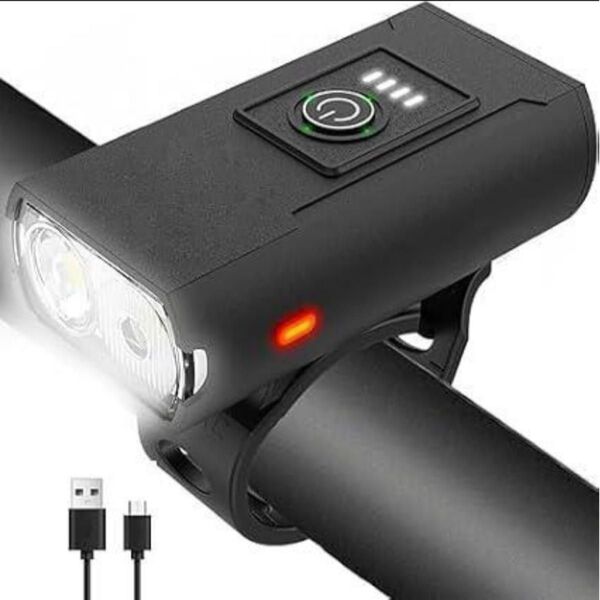 自転車ライト ロードバイク ライト 軽量 懐中電灯兼用 IPX6防水 防振 USB充電式 高輝度 1000ルーメン