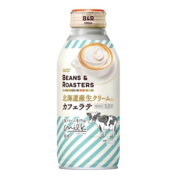 UCC BEANS&ROASTERS 北海道産生クリーム入りカフェラテ 缶コーヒー 375g×24本【カフェラテ】【香料無添加】