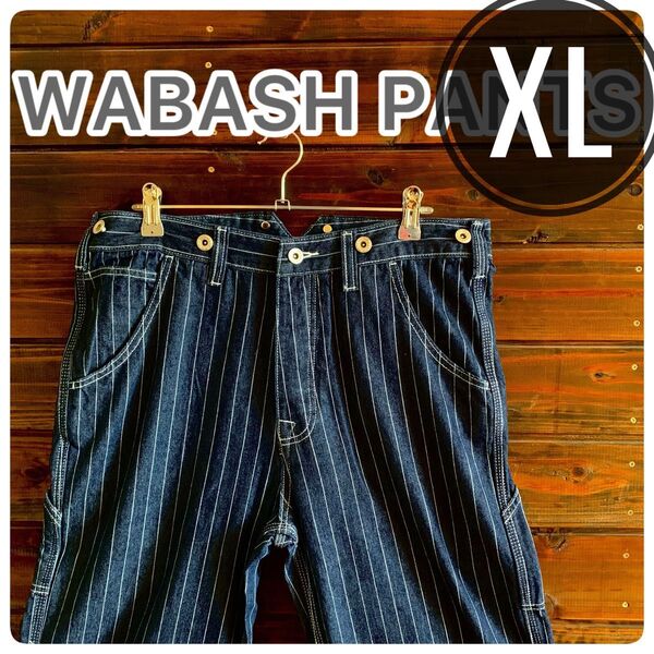 【新品】XL ウォバッシュ パンツ デニム アメカジ ストライプ ヒッコリー
