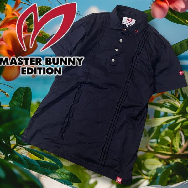 レア!MASTER BUNNY EDITION ピンタック 光沢 ポロシャツ 半袖シャツ