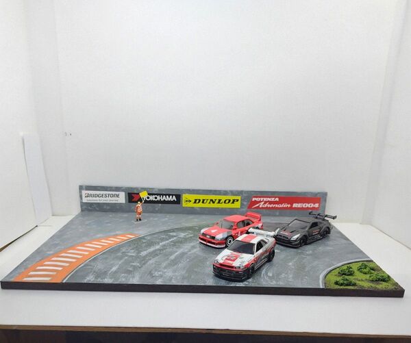 ジオラマ模型 ミニカーステージ サーキットラン!