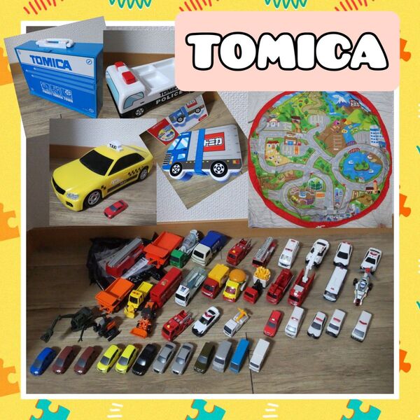 トミカ TOMICA ミニカー おかたづけマット タクシー トレー ランチボックス ランチプレート