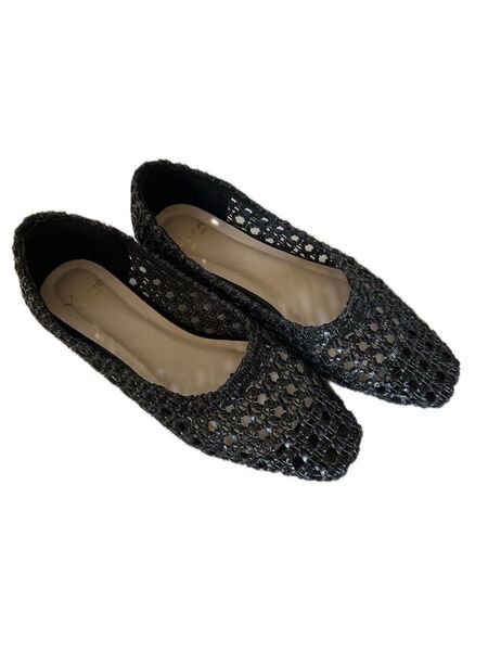 Menue depuls 2011 メッシュフラットシューズ ブラック M