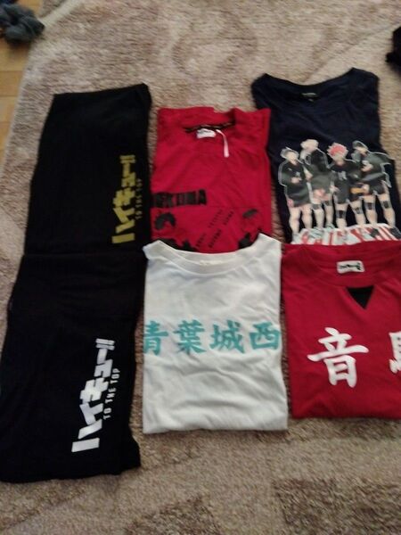 速発送可!サイズアウト!ハイキュー!! 音駒高校 バレーボール Tシャツ ハーフパンツ 上下セット