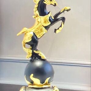 馬の置物 インテリア オブジェ アンティーク風 モダン ゴールド ブラック 値下げ早い者勝ち
