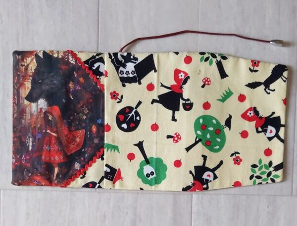 ハンドメイド ブックカバー 文庫本サイズ 赤頭巾ちゃん