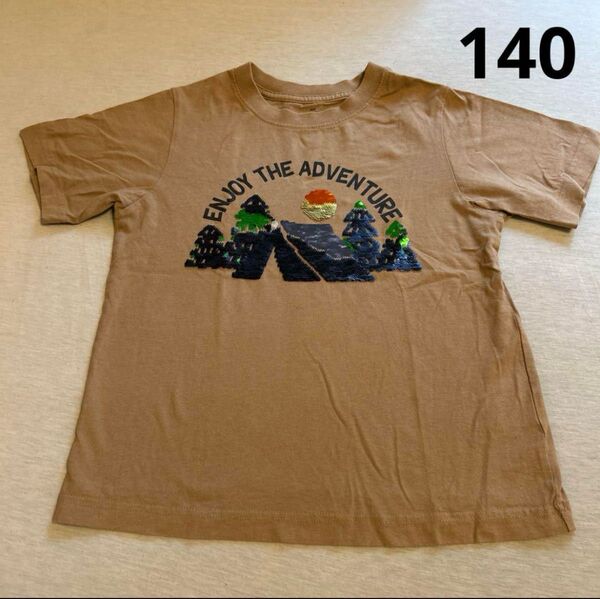 GU スパンコール Tシャツ キッズ 140cm アウトドア adventure