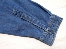 ★ITALY製★90's ARMANI JEANS アルマーニジーンズ 長袖 デニムシャツ S★ブルー 金属ボタン イタリア製 OLD ビンテージ 雰囲気抜群_画像7