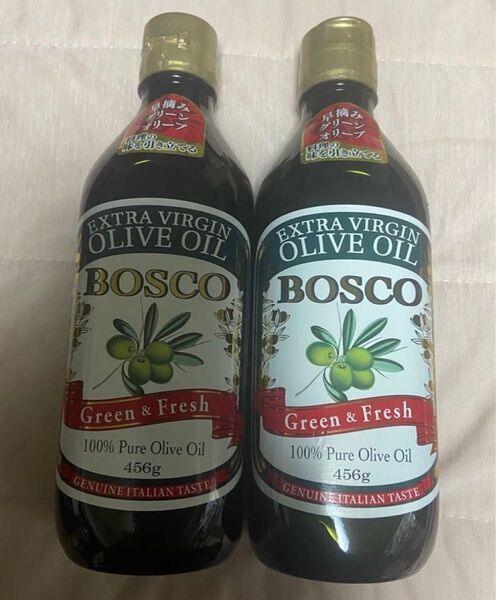 BOSCO エキストラバージン オリーブオイル green&Fresh 456g 2本