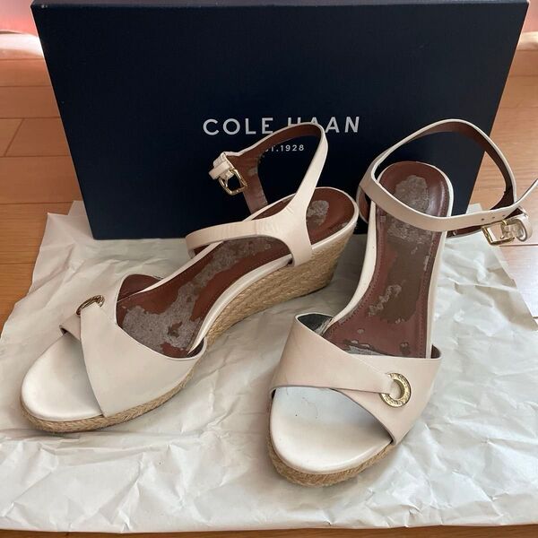 【難あり】COLE HAAN コールハーン サンダル オフホワイト ウェッジソール ジャンク品 即購入OK