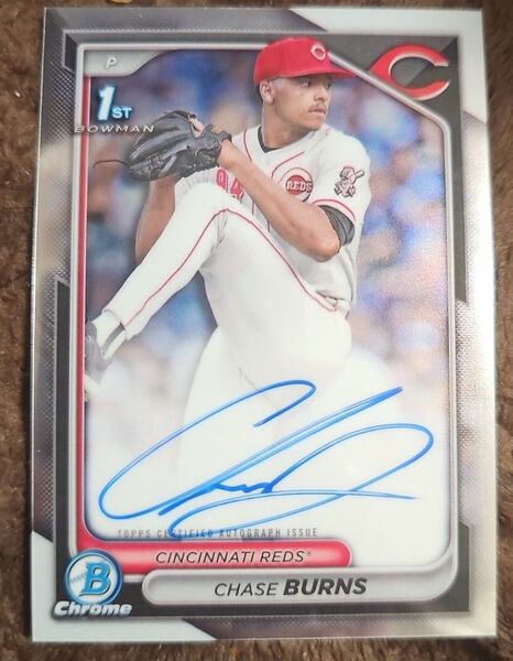 2024 Bowman Chrome 1st Chase Burns Auto サインカード RC MLB Topps