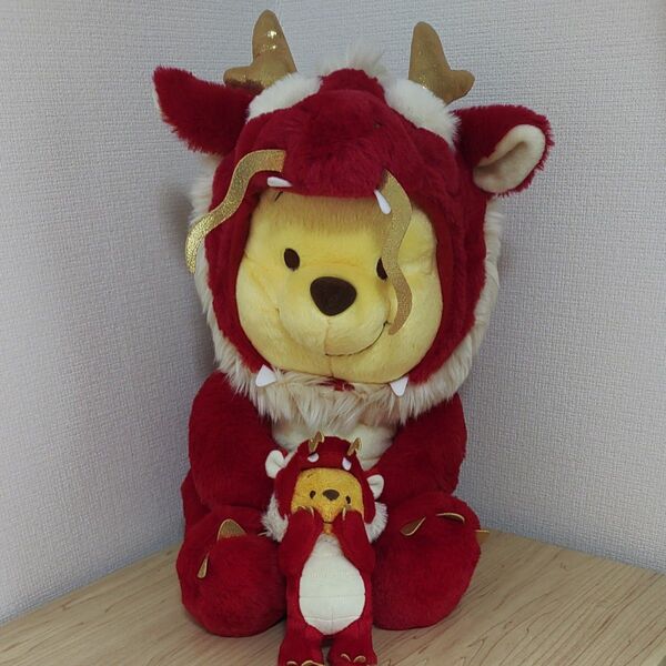 【限定品 2体セット】くまのプーさんETO POOH2024 辰年 ぬいぐるみ 大小セット ディズニー Disney キーホルダー
