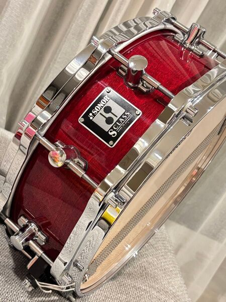 SONOR ソナー SCLASS スネアドラム 純正ダイキャストフープ 14 * 5 インチ フルメンテ済み 美品