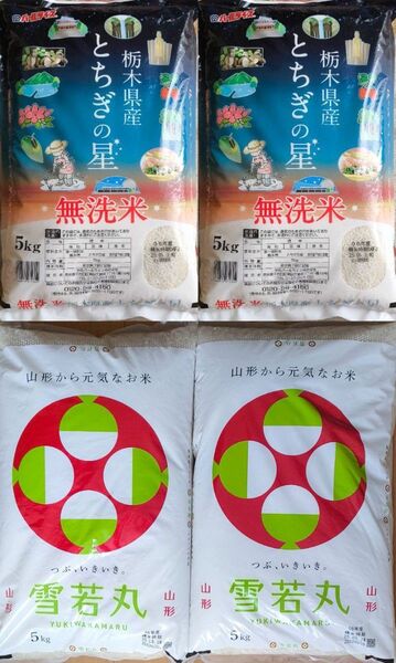 令和6年産 雪若丸 とちぎの星 5kg×4袋 20kg お米 精米 白米