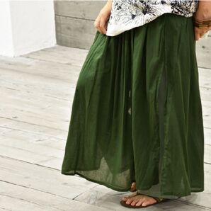 パンツスカート スカートパンツ インド綿 エスニック アジアン レディース 新品 未使用品 春夏 hb フリーサイズ 無地