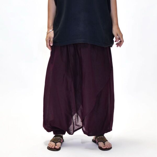 サルエルパンツ アラジンパンツ インド綿 新品 無地 アジアン