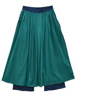 パンツスカート スカートパンツ インド綿 エスニック アジアン レディース 新品 未使用品 春夏 hb フリーサイズ 無地