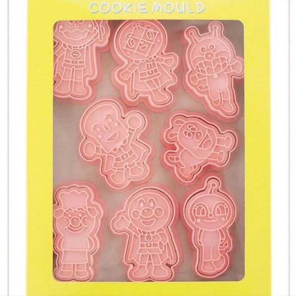 アンパンマンクッキー型 8ピース 全身 お菓子作り キャラ弁粘土作り クッキー型
