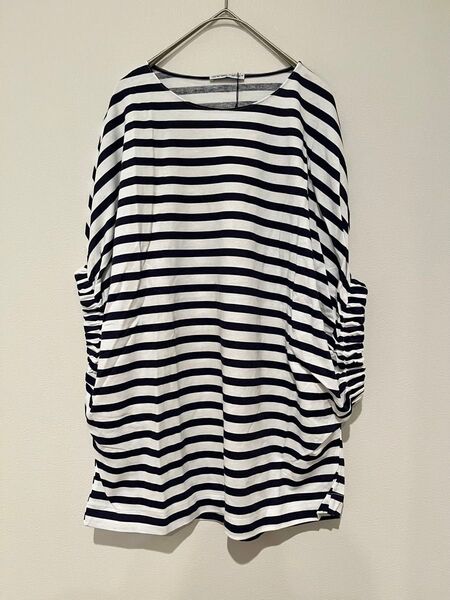 ▲新品 ZARA ザラ 半袖 トップス Tシャツ ボーダー ネイビー ホワイト S