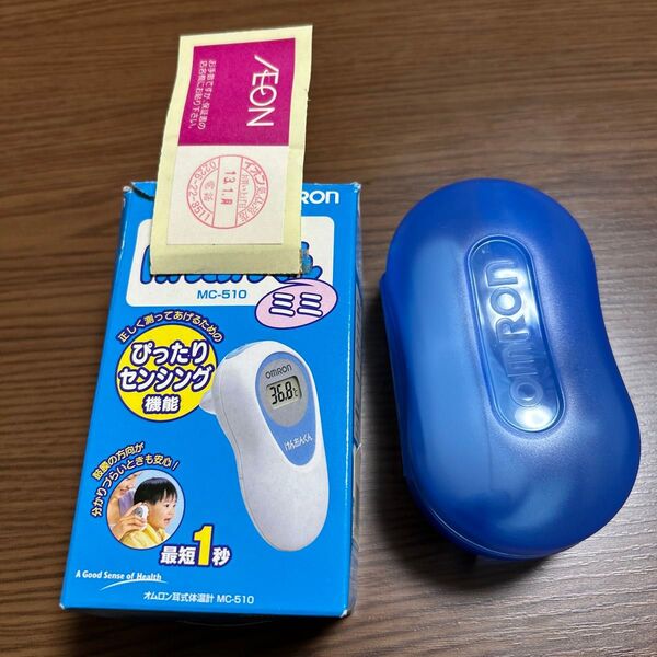 美品 オムロン 耳式体温計 MC-510 けんおんくん 動作確認済 赤ちゃん検温