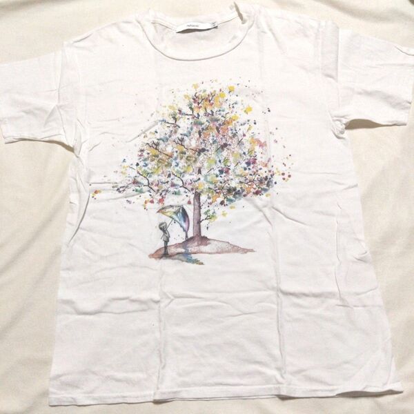 レディース 半袖 Tシャツ M rehacer ホワイト プリント トップス 白