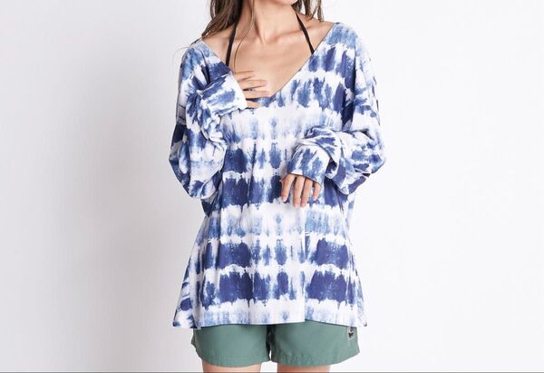 roxy レディース ラッシュガード 長袖 インディゴ M