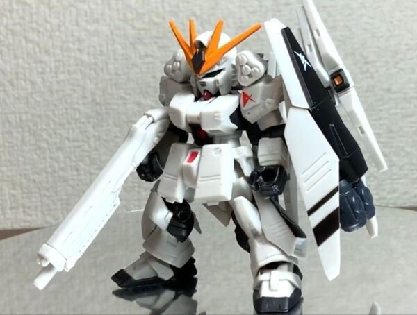 モビルスーツアンサンブル04 νガンダム+ブースターベッド+専用武器セット (組立済)
