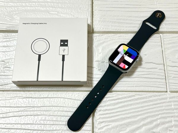 ★美品★ Apple Watch SE2 44mm アップルウォッチ シルバー アルミニウム GPS 第2世代 バッテリー100%