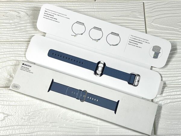 ★未使用品★ Apple Watch 正規品 Navy/Tahoe Blue ウーブンナイロン 41mm 40mm 38mm ②