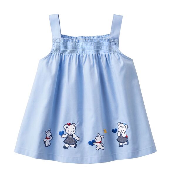 美品 ファミリア familiar デニム チュニック シャツ 90