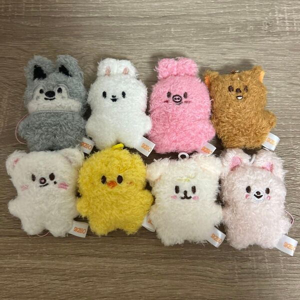 【8個セット】straykids スキズ skzoo ぬいぐるみ ペンミ マイクロ キーリング キーホルダー