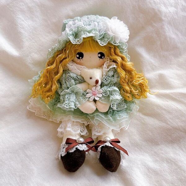 【美品】ハンドメイド カントリードール 約17cm