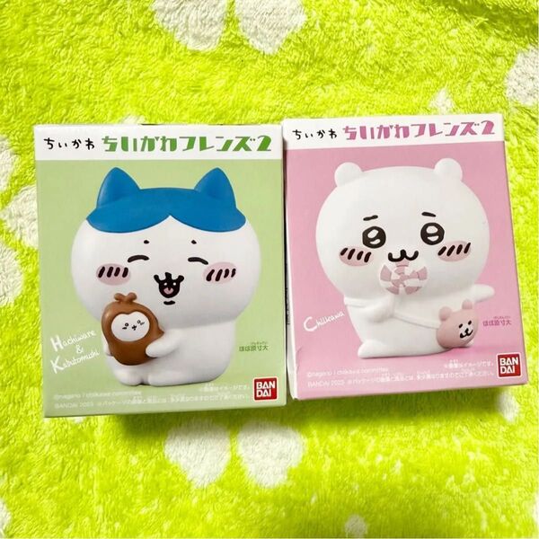 ちいかわフレンズ2 ちいかわ アメ ハチワレとカブトムシ ソフビ フィギュア
