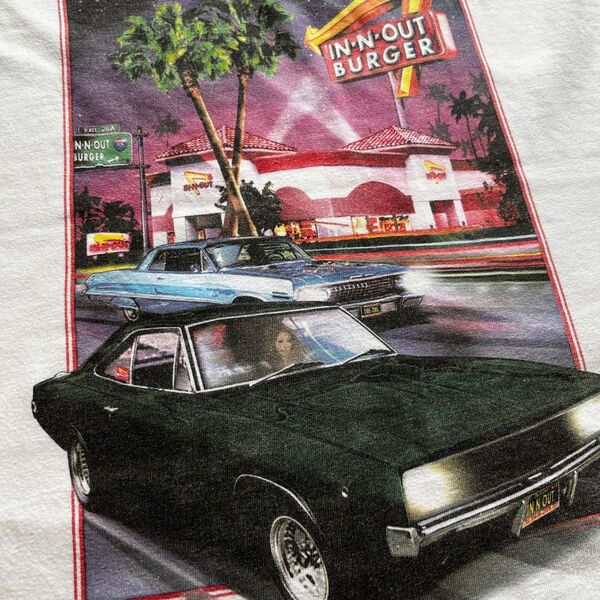 アメリカ古着 インアンドアウトバーガー Tシャツ ホワイト 企業もの ラスベガス