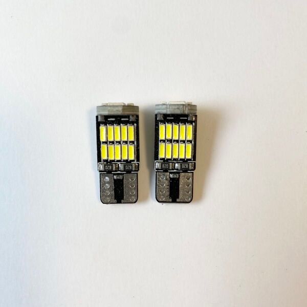【2個】T10 T16 LED バルブ 爆光 26連 6000K ホワイト 白色 ルームランプ バックランプ