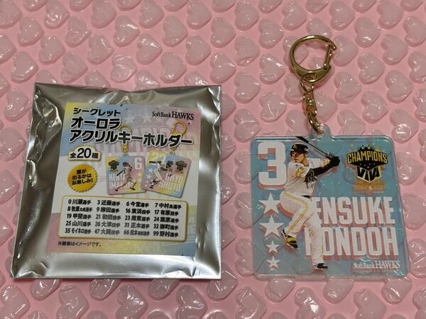 福岡ソフトバンクホークス 近藤健介 オーロラアクリルキーホルダー アクリルキーホルダー
