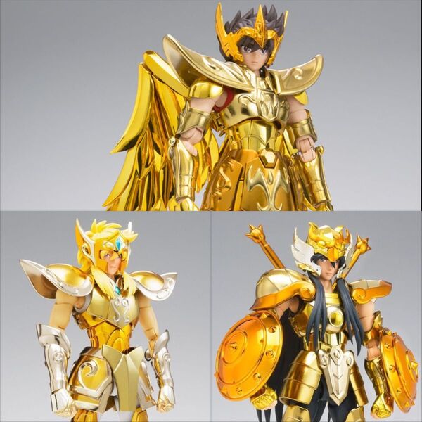 【開封品】聖闘士聖衣神話EX サジタリアス星矢 アクエリアス氷河 + 交換素体 ライブラ紫龍 4点セット