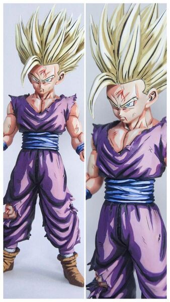 ドラゴンボール リペイントフィギュア MSP スーパーサイヤ人2孫悟飯 2次元塗装 二次元彩色 アニメ塗り