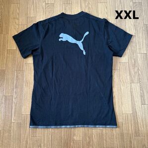 大きいサイズ】プーマ 半袖シャツ ロゴ 両面 ブラック XXL プルオーバー Tシャツ 半袖Tシャツ ブラック 2XL