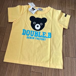 ミキハウスダブルビー 未使用タグ付 ビーくんプリント ロゴ 半袖 ティシャツ