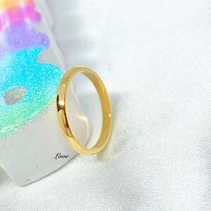 シンプルリング ステンレスリング ステンレス指輪 ピンキーリング ゴールド