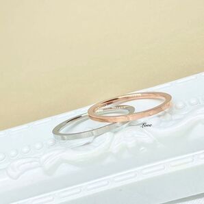 2点セット 1㎜ リング ステンレスリング ステンレス指輪 ピンキーリング