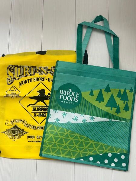 ホールフーズエコバッグ ・サーフ&シーショッパー2点セット Surf-N-Sea Whole Foods Market