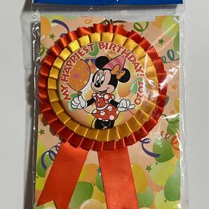 未使用 Disney ミニー ロゼット ネックストラップ 付き ディズニー MY HAPPIEST BIRTHDAY! 2020