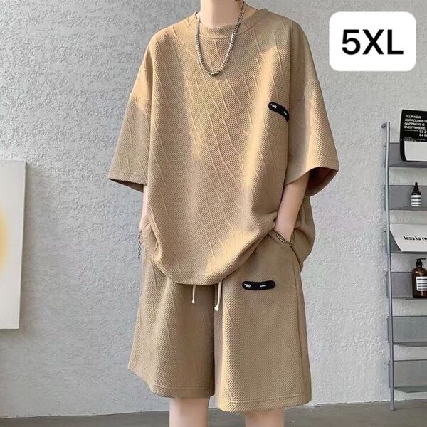 メンズ 上下セット セットアップ Tシャツ+短パン 2点セット 大きいサイズ プリント 半袖 夏 ゆったり JSBS016