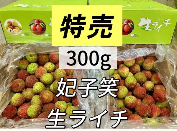 300g 常温便 新鮮 生ライチ 厳選南国フルーツ 香りが強いみずみずしい 茘枝 果物 家庭用 お中元