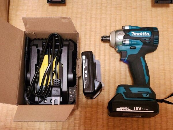 makita マキタ 充電式インパクトレンチ TW300DZ 互換バッテリー2個 充電器