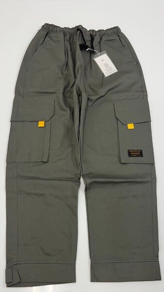 【新品】ワイドパンツ XL カーゴパンツ テーパード パンツ カーキ カジュアル カーキ ワークパンツ メンズ