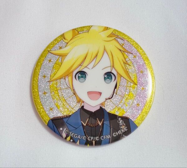プロセカ あんスタコラボ グリッター缶バッジ 鏡音レン